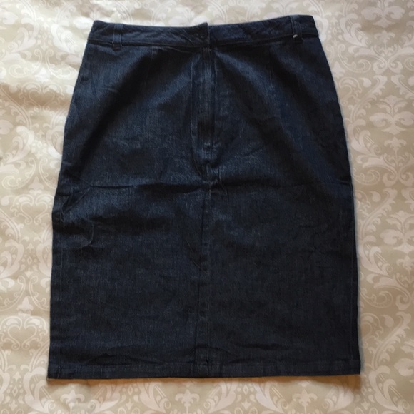 Esprit denim like midi pencil skirt size 9/10 - Picture 5 of 6